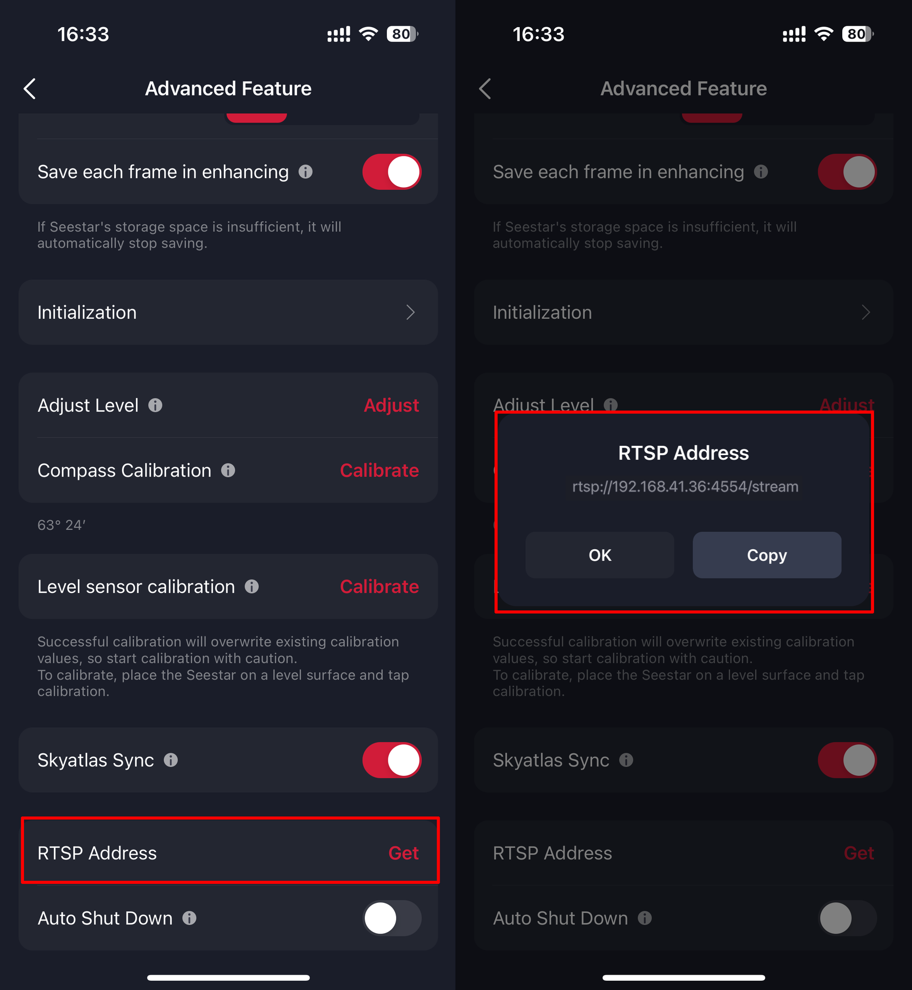 Get RTSP Address
