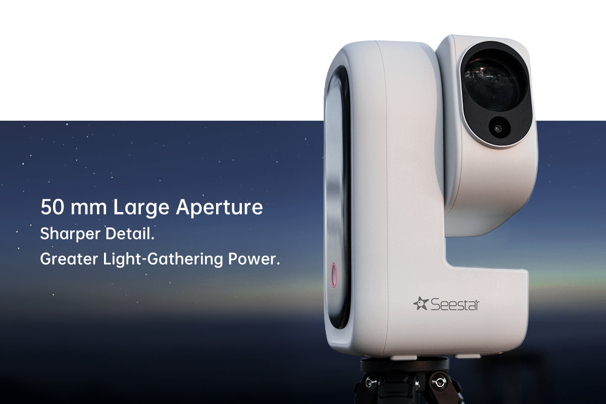50 mm Large Aperture
<br>Sharper Detail. <br>Greater Light-Gathering Power.